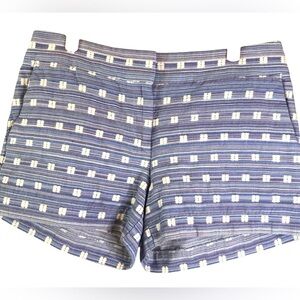Ann Taylor LOFT Cotton Geo Textured Riviera Shorts with 4 Inch Inseam Sz 2 NWOT